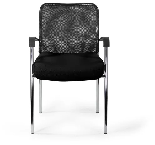 Стул UP_Echair Афродита Люкс каркас хром сетка/ткань черный