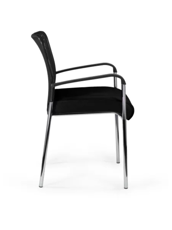 Стул UP_Echair Афродита Люкс каркас хром сетка/ткань черный