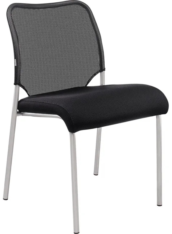 Стул UN_Amigo silver сиденье W/спинка T _ краска сетка ткань / черный