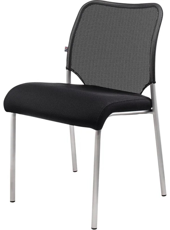 Стул UN_Amigo silver сиденье W/спинка T _ краска сетка ткань / черный