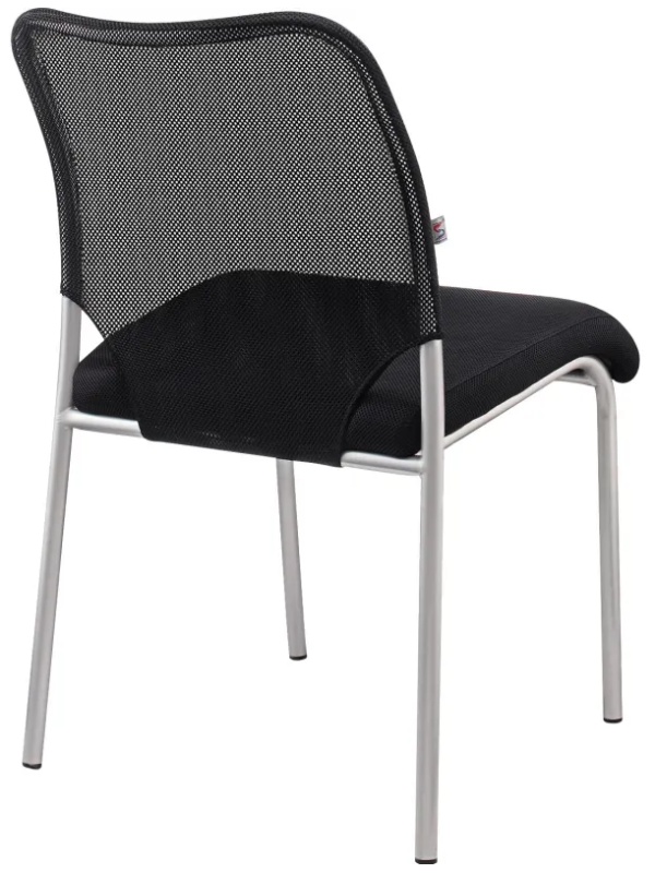Стул UN_Amigo silver сиденье W/спинка T _ краска сетка ткань / черный