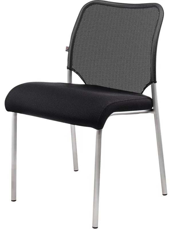 Стул UN_Amigo silver сиденье W/спинка T _ краска сетка ткань / черный