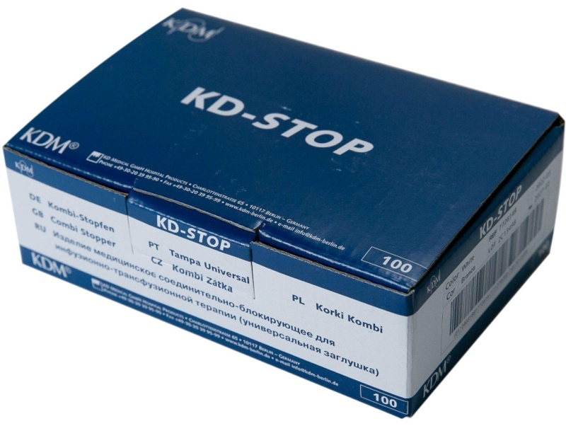 Устройство соед.-блок. для инф.-трансфуз.терапии, белый, KDM, 100шт/уп