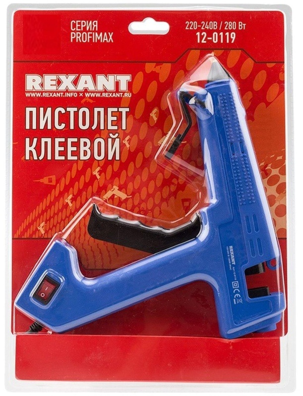 Пистолет клеевой 280 Вт 11 мм серия ProfiMax  REXANT (12-0119)