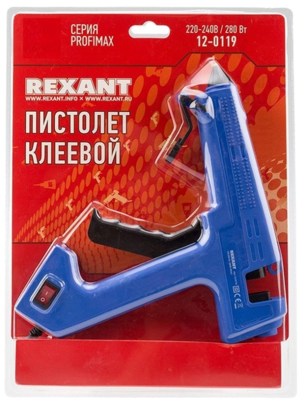 Пистолет клеевой 280 Вт 11 мм серия ProfiMax  REXANT (12-0119)