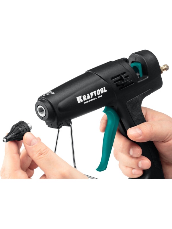 Пистолет клеевой терм.электр.KRAFTOOL Industrial 300 d11-12мм 45г/мин 06842