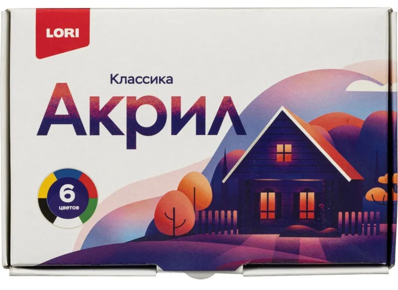Краски акриловые КЛАССИКА, 6 цв. по 15 мл Акрк-004 набор