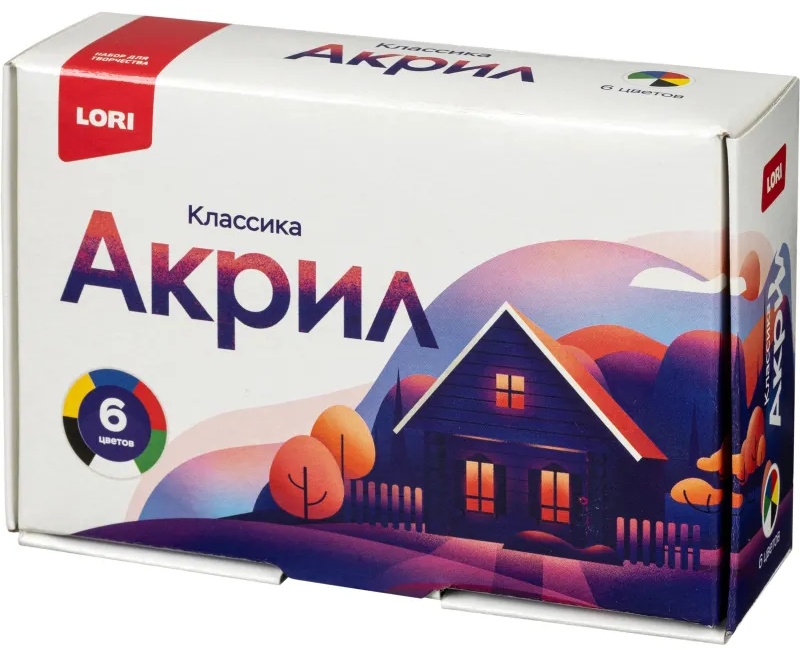 Краски акриловые КЛАССИКА, 6 цв. по 15 мл Акрк-004 набор