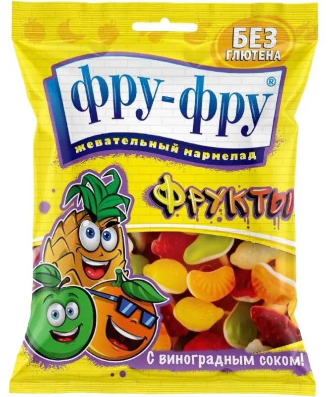 Мармелад жевательный Фру-Фру фрукты, 80гx12шт/уп, FF-25-11