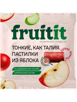 Пастила пастилки FRUIT IT яблочные, 3+, 70г
