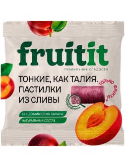 Пастила пастилки FRUIT IT сливовые, 3+, 70г
