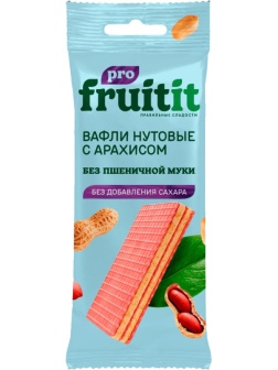 Вафли FRUIT IT PRO нутовые с арахисом, 35г