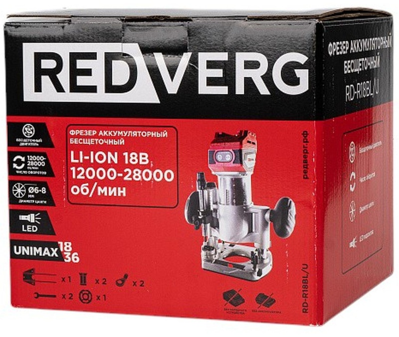 Фрезер аккумуляторный бесщеточный REDVERG RD-R18BL/U (без акк, без з/у)