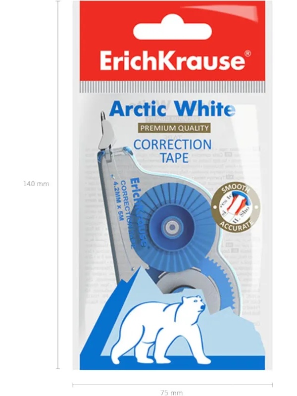 Корректирующая лента ErichKrause Arctic white, 4.2мм х 5м, 21885