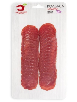 Колбаса сырокопченая Мясной дом Бородина Лацио нарезка 70 г