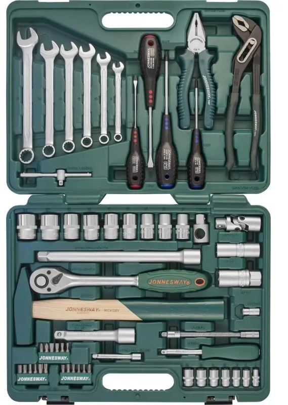 Набор инструмента 1/4, 1/2DR, 60 предметов Jonnesway S04H52460S