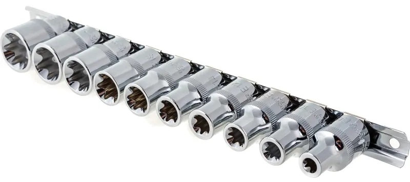 Набор головок торцевых 1/2DR,внешний TORX,E8-E24,10 предм.912610