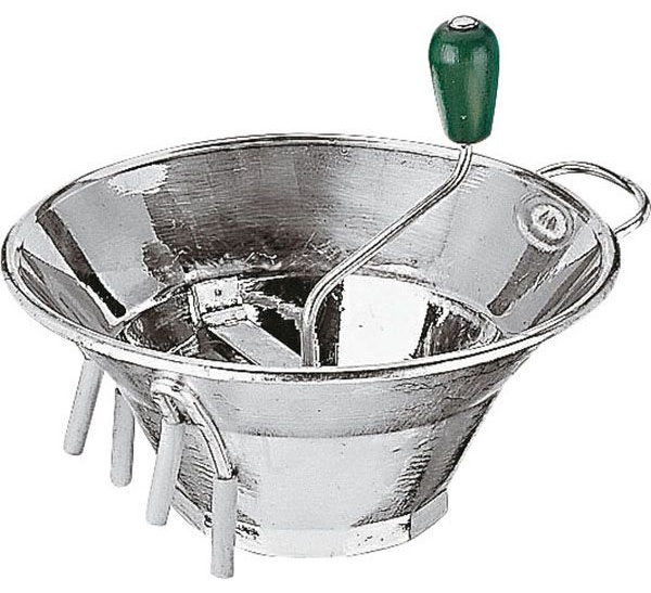 Машинка для протирки пюре+ 3 диска;жесть белая;D=31,H=15см;металлич.