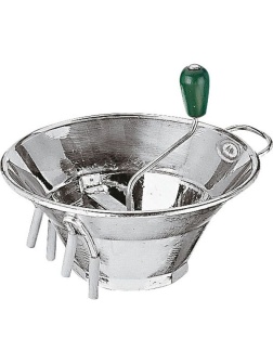 Машинка для протирки пюре+ 3 диска;жесть белая;D=31,H=15см;металлич.