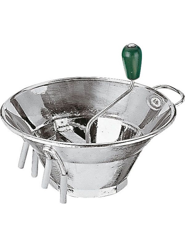 Машинка для протирки пюре+ 3 диска;жесть белая;D=31,H=15см;металлич.