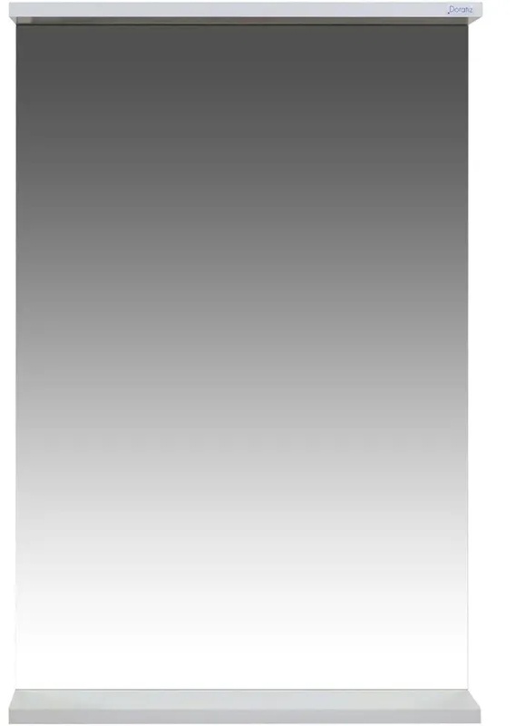 Зеркало TZ_Бора-бора 50 с полкой, белое