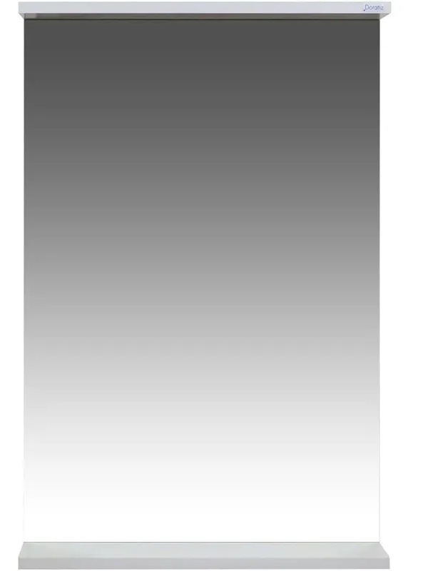 Зеркало TZ_Бора-бора 50 с полкой, белое