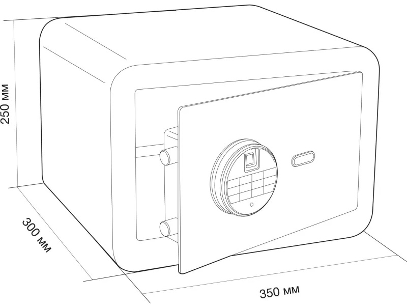 Сейф мебельный Cactus CS-SF-F25 черн,взломостойкий, э.замок, 250х350х300