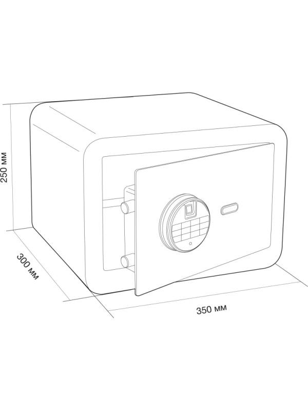 Сейф мебельный Cactus CS-SF-F25 черн,взломостойкий, э.замок, 250х350х300