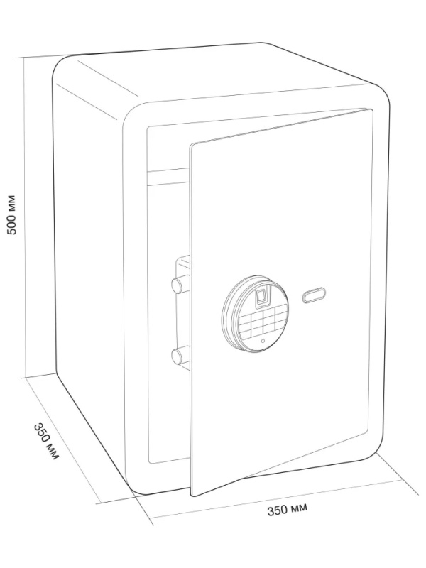 Сейф мебельный Cactus CS-SF-F50 черн,взломостойкий, э.замок, 500х350х350