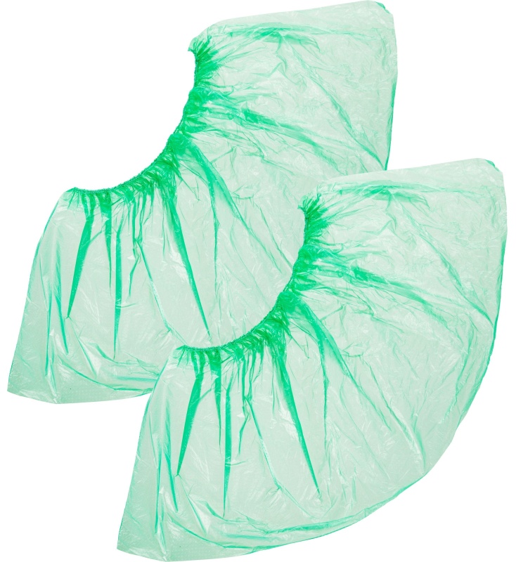 Бахилы н/с, п/э, 2,8г ПНД-8/1р-З, зеленые, 50 пар/уп