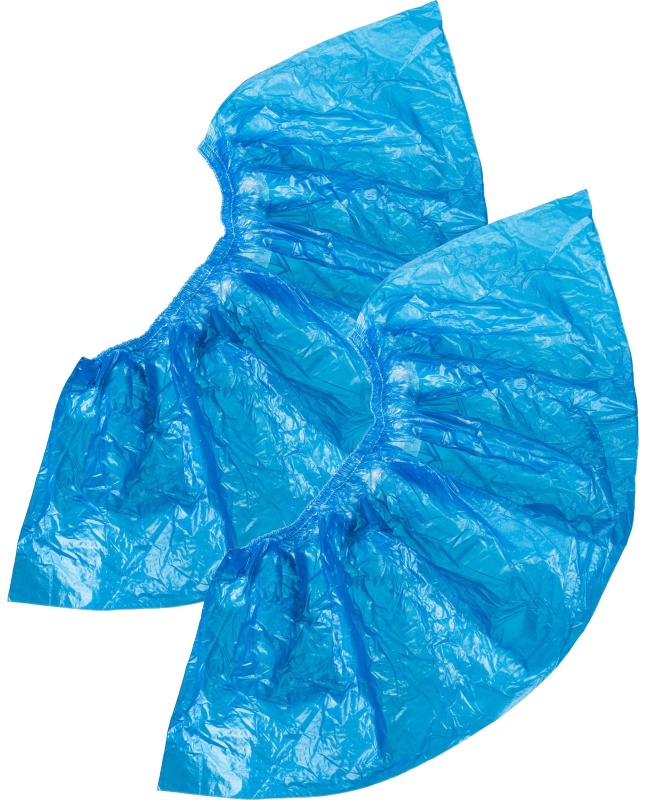 Бахилы н/с, п/э Особопрочные с 2й рез, 6г ПНД2-8/18/2р-С-С голуб 350 пар/уп