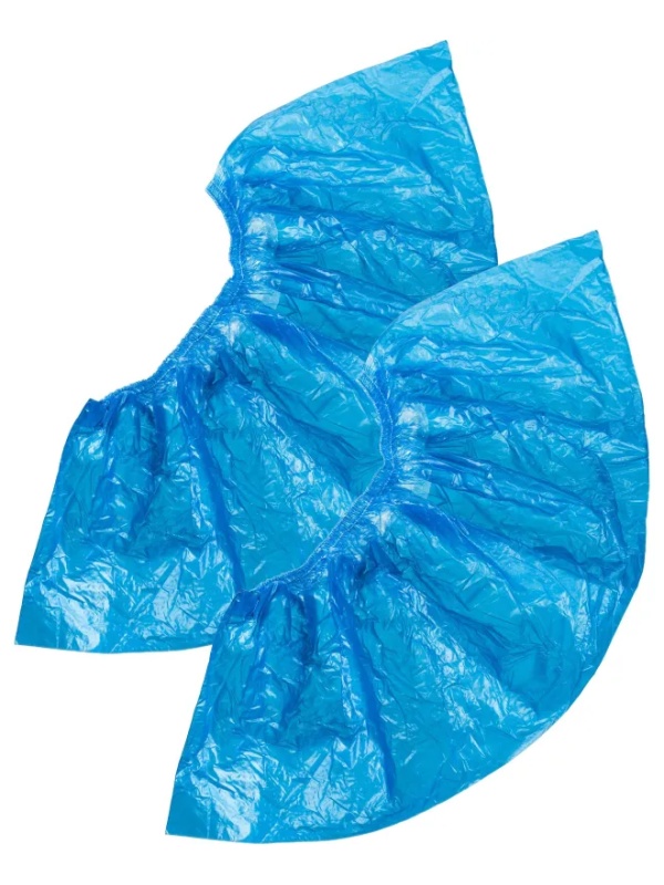 Бахилы н/с, п/э Особопрочные с 2й рез, 6г ПНД2-8/18/2р-С-С голуб 350 пар/уп