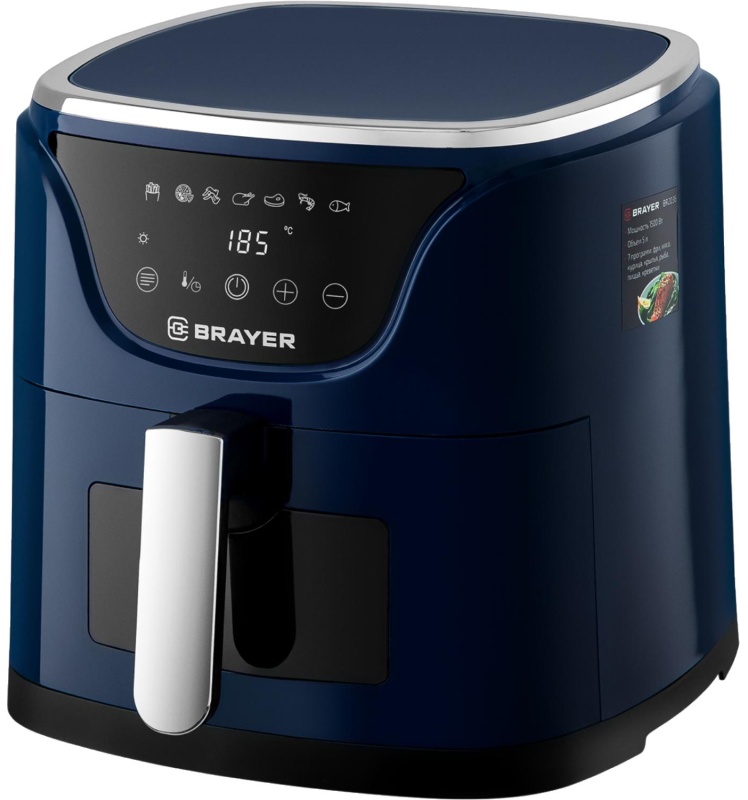 Аэрогриль BRAYER 2036BR,1500 Вт,5л, t.200С,съем.реш,таймер,LCD-дисп,7 прогр