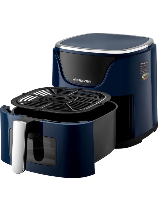 Аэрогриль BRAYER 2036BR,1500 Вт,5л, t.200С,съем.реш,таймер,LCD-дисп,7 прогр