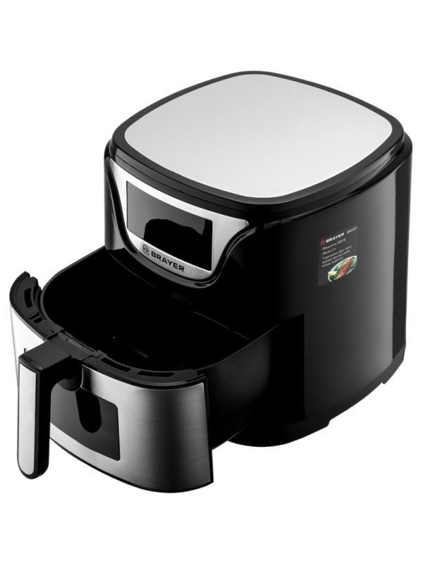 Аэрогриль BRAYER 2037BR,1500Вт,5л,t.200С,съем.реш,таймер,LCD-дисп,7 прогр