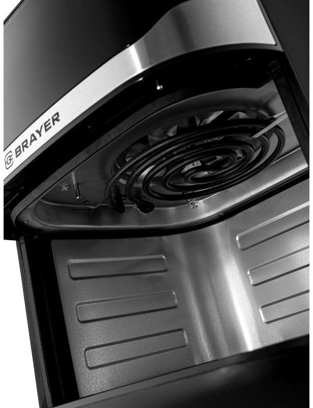 Аэрогриль BRAYER 2040BR,1800Вт,10л,t.200С,съем.реш,таймер,LCD-дисп,12прогр