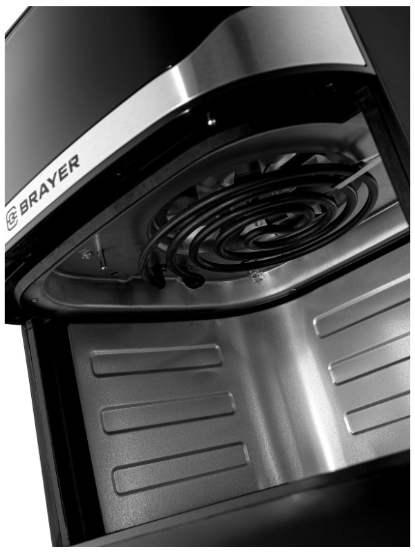 Аэрогриль BRAYER 2040BR,1800Вт,10л,t.200С,съем.реш,таймер,LCD-дисп,12прогр