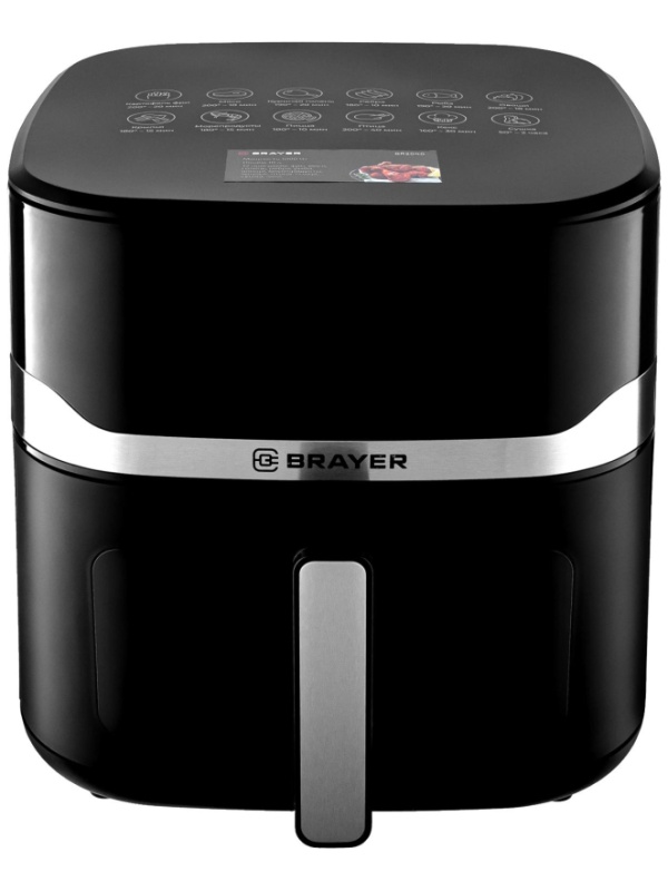 Аэрогриль BRAYER 2040BR,1800Вт,10л,t.200С,съем.реш,таймер,LCD-дисп,12прогр