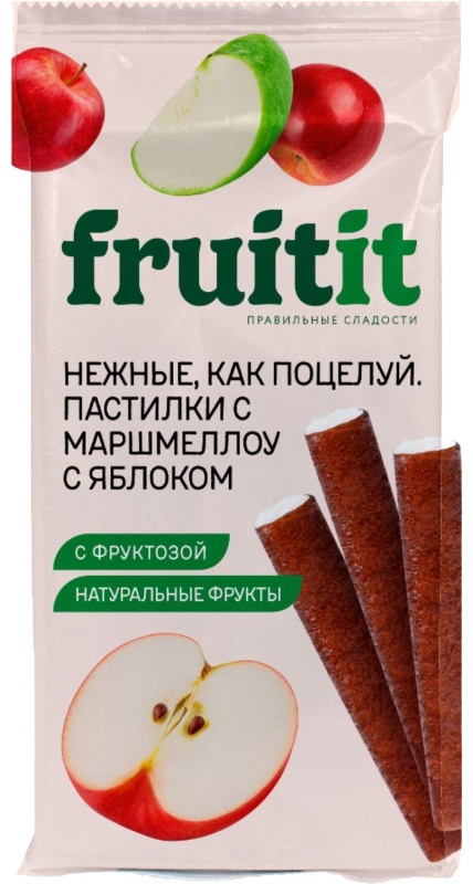 Пастила пастилки FRUIT IT с маршмэллоу яблоко, +3, 55г