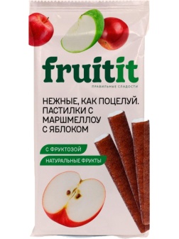 Пастила пастилки FRUIT IT с маршмэллоу яблоко, +3, 55г