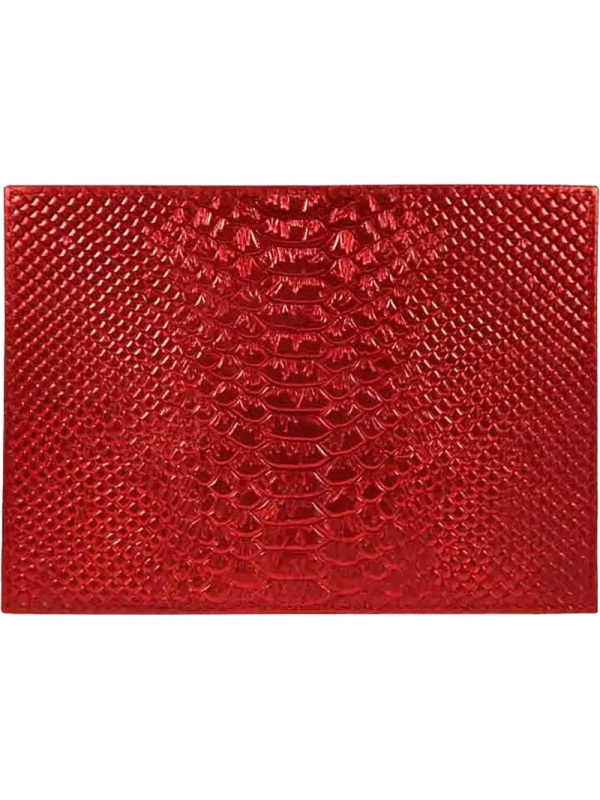 Обложка для паспорта нат.кож, красн,  Железный Питон, 1,2-060-248-0