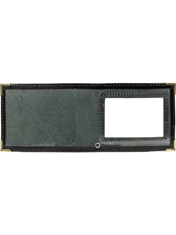 Обложка для удостоверения натур кож Шик,черн, с металл.люверсом, 2,70гр-211