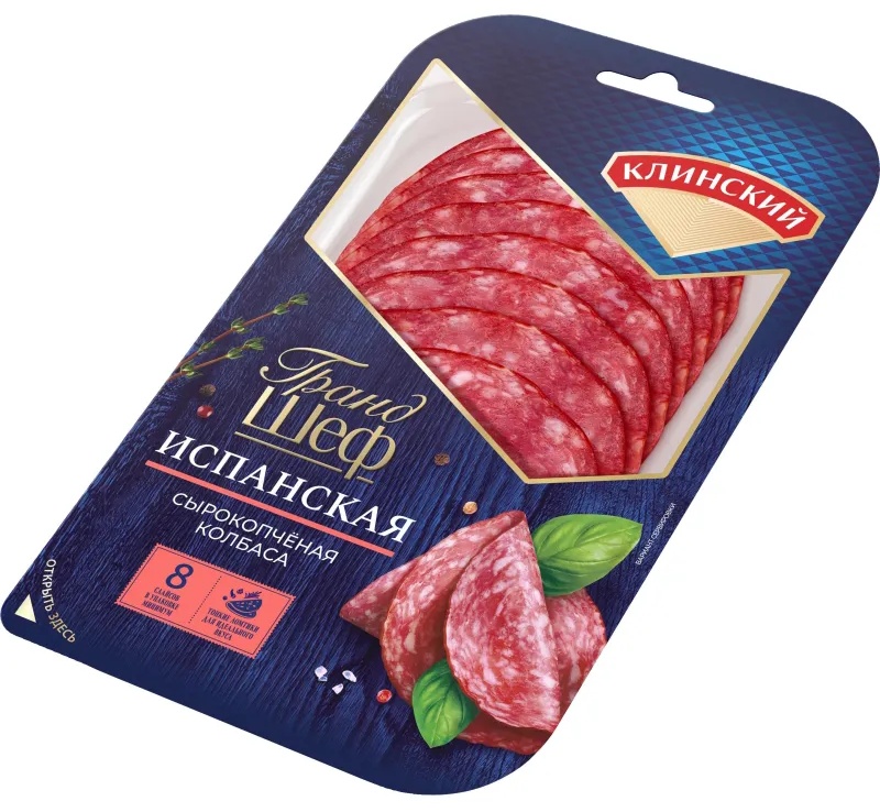 Колбаса Клинский Испанская сырокопченая нарезка 85г