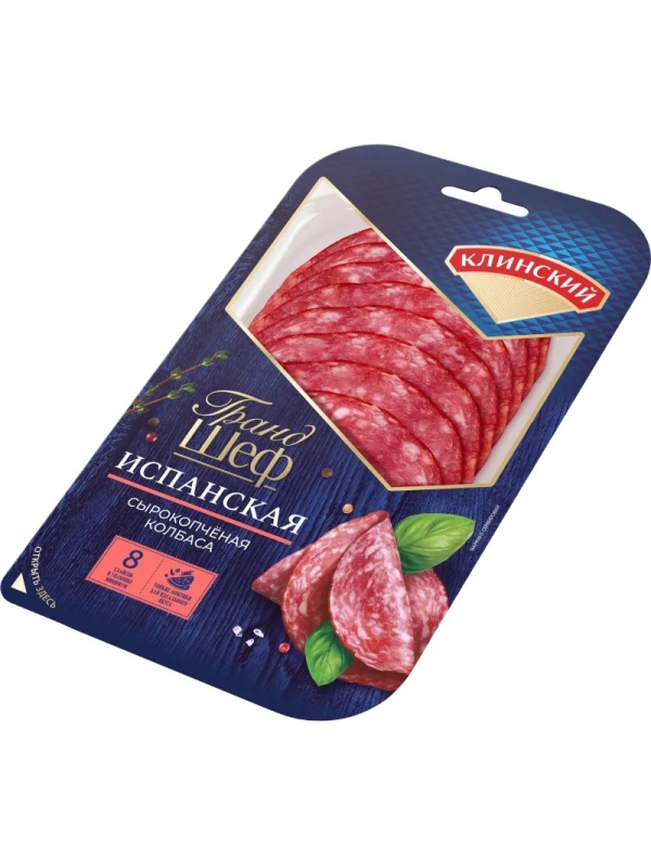 Колбаса Клинский Испанская сырокопченая нарезка 85г