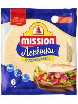 Лепешка MISSION Оригинальные, 6шт, 250г