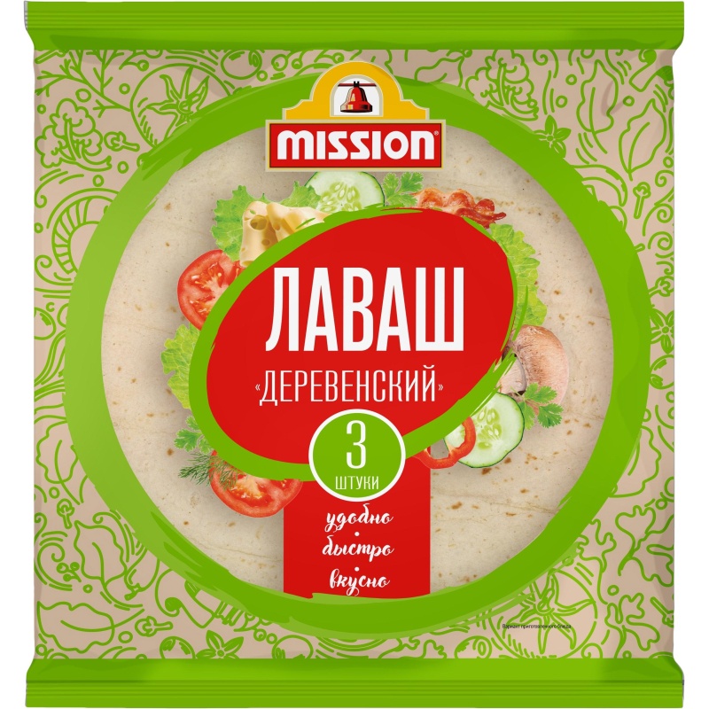 Лаваш MISSION Деревенский, 3шт, 270г
