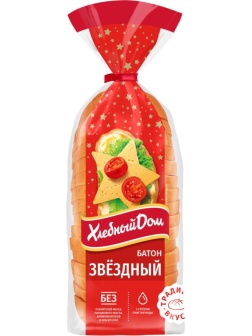 Батон Звездный Хлебный дом в нарезке 350г