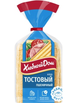 Хлеб Тостовый в нарезке Хлебный дом 350 г