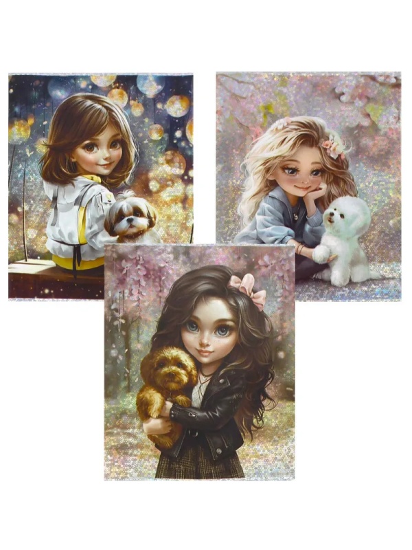 Набор обложек для тетрадей ВЕРНЫЕ ДРУЗЬЯ 3шт, 46х215мм/69106