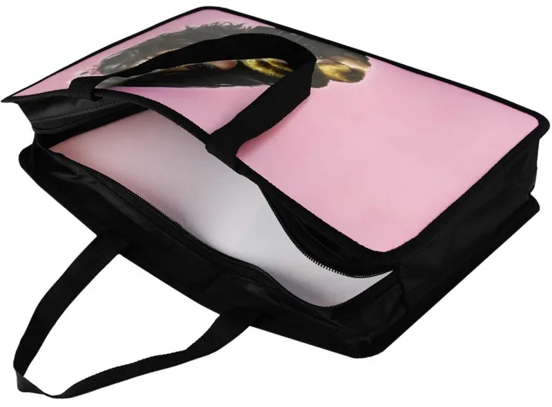 Папка для тетрадей БРЮНЕТКА С СОБАЧКОЙ ,А4,1отдел,молния,дно с расш/69274